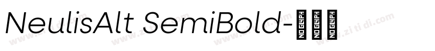 NeulisAlt SemiBold字体转换